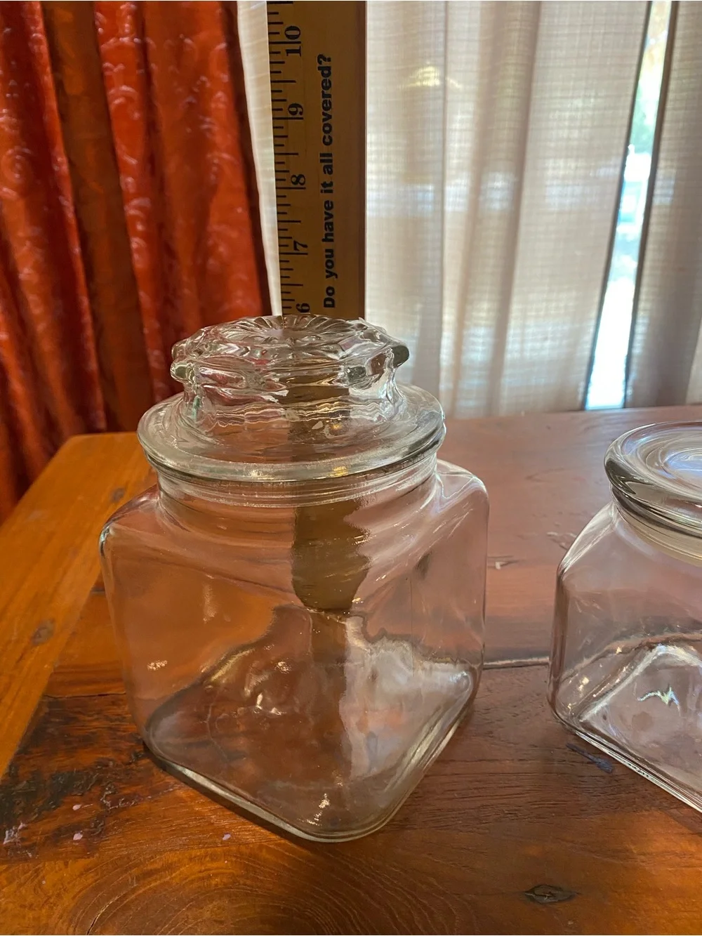 Set  of 3 Apothecary Jars with Lids- no label
